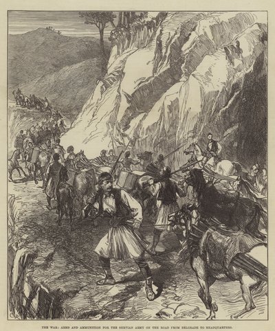 The War, Arms and Ammunition for the Servian Army on the Road from Belgrade to Headquarters by Sir John Charles Robinson